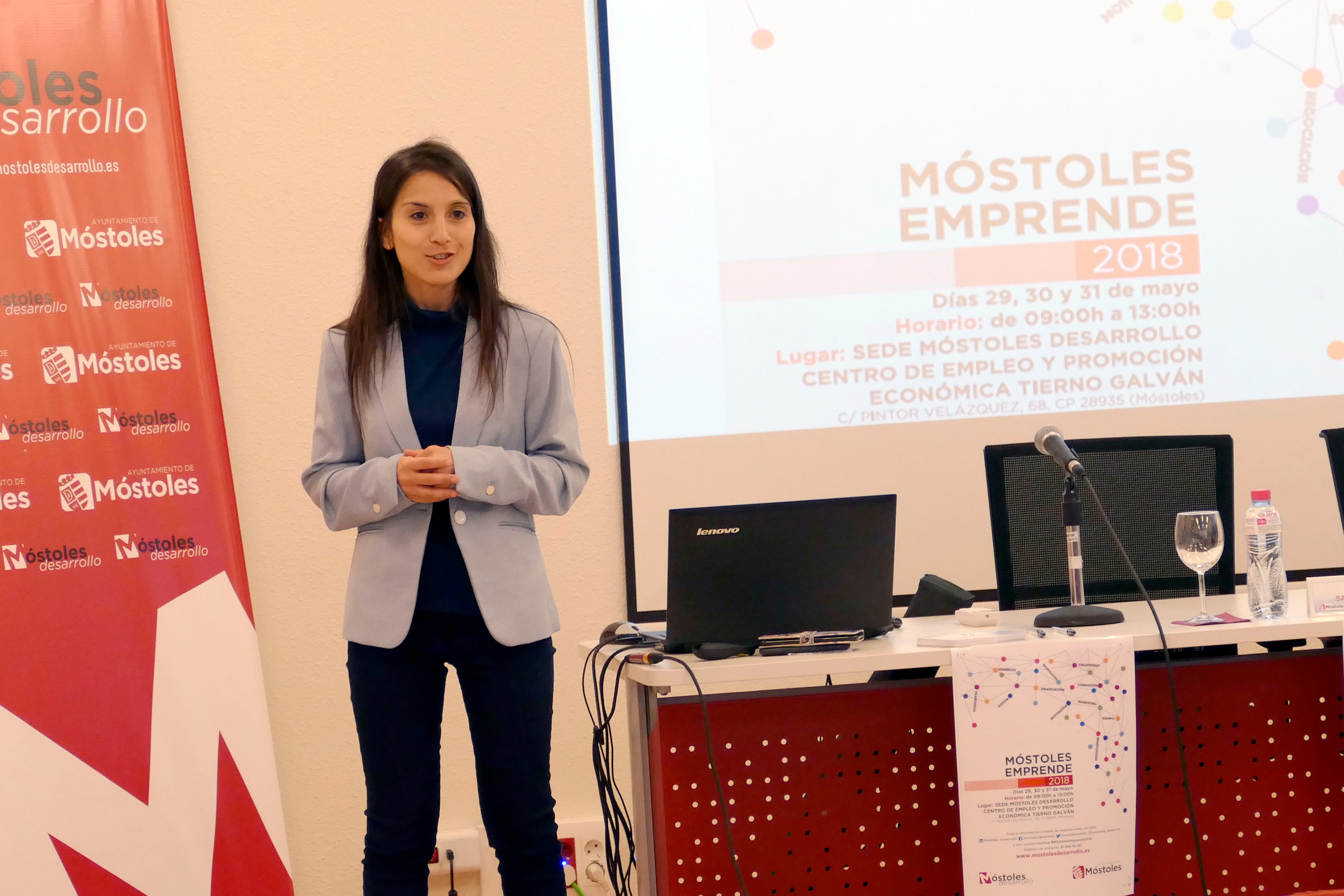 Jessica Antolín durante su etapa como concejala en el Ayuntamiento de Móstoles